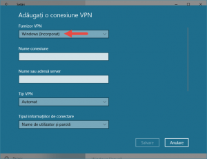 Windows 10, VPN, conexiune