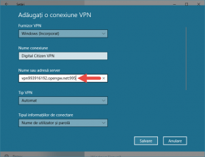 Windows 10, VPN, conexiune