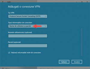 Windows 10, VPN, conexiune