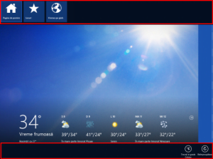 Lucrul cu aplicatii Windows 8