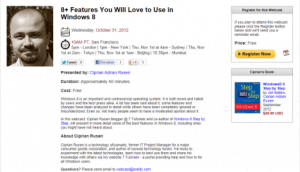 Webcast - 8+ Features You Will Love to Use in Windows 8