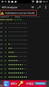 Wifi Analyzer, canale, retea, wireless, analiza, Android, recomandari