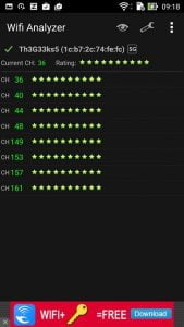 Wifi Analyzer, canale, retea, wireless, analiza, Android, recomandari