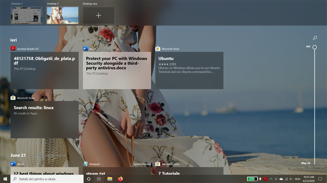 Desktop-urile virtuale din Windows 10 nu pot avea teme diferite