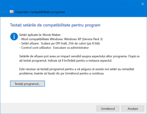 Apasă pe Următorul pentru a oferi feedback despre setări