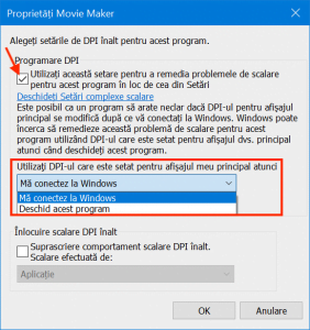 Alege setările de DPI pentru programul tău