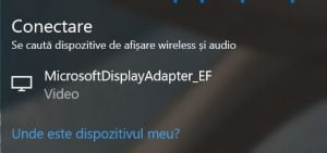 Windows 10, Miracast, proiecteaza, ecran, wireless, Microsoft Wireless Display Adapter