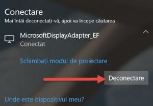 Windows 10, Miracast, proiecteaza, ecran, wireless, Microsoft Wireless Display Adapter