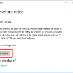 Resetarea de rețea în Windows 10