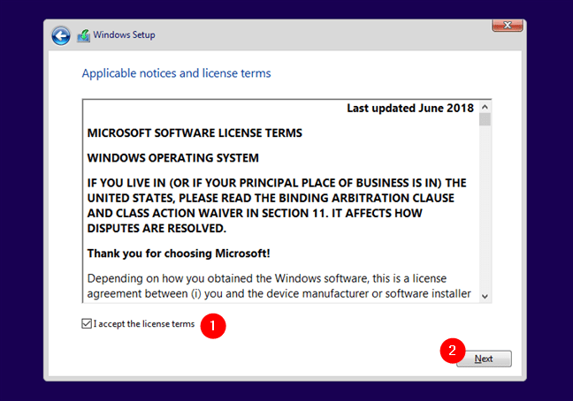 Termenii de licențiere pentru Windows 10
