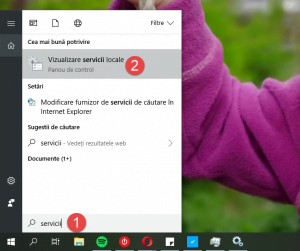 Servicii, Windows