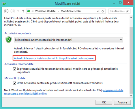 Windows Update, setari, actualizari, configureaza, Windows 7, Windows 8.1