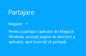 Windows 8.1, aplicatii, jocuri, Magazin, distribuie, partajeaza, email, legatura, captura de ecran, facebook
