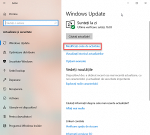 Modificați orele de activitate în Windows 10