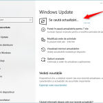 Se caută actualizări pentru Windows 10