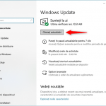 Butonul Căutați actualizări