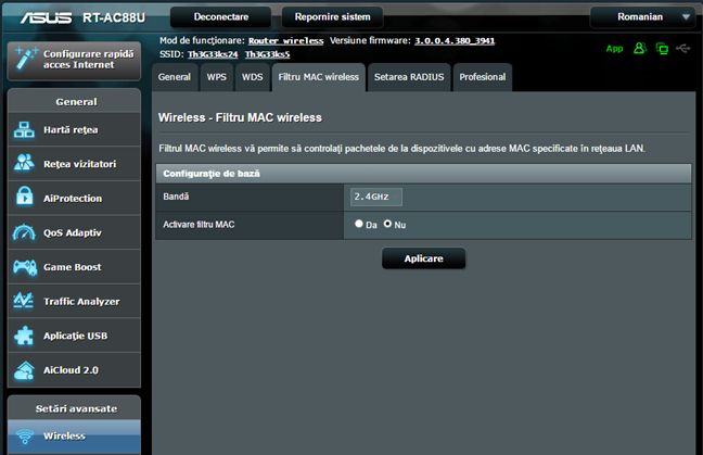ASUS, router, retea, wireless, WiFi, setari