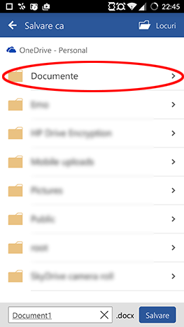 Android, Microsoft, Office, Word, document, creaza, editeaza, salveaza