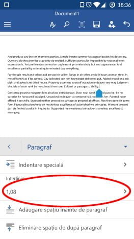 Android, Microsoft Word, documente, text, paragrafe, formatare