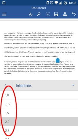Android, Microsoft Word, documente, text, paragrafe, formatare
