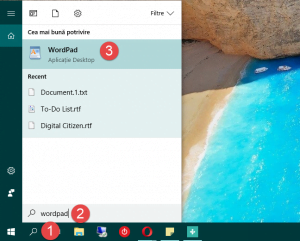 WordPad, Windows, editare, documente, salvare