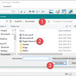 WordPad, Windows, editare, documente, salvare