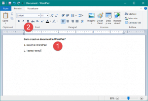 WordPad, Windows, editare, documente, salvare
