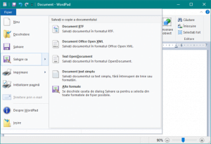 WordPad, Windows, editare, documente, salvare