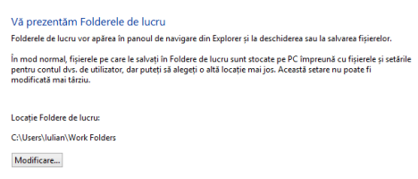 Windows 8.1, Work Folders, Foldere de lucru, configurare