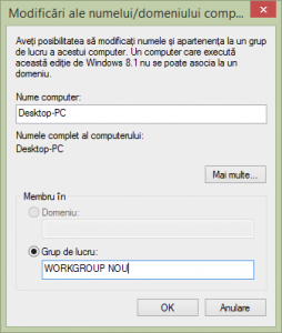 grup de lucru, workgroup, modificare, schimbare, setare