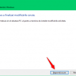 Repornește pentru a finaliza instalarea Subsistemului Windows pentru Linux