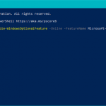Activarea Subsistemului Windows pentru Linux din PowerShell