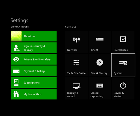 Xbox One, versiune, sistem de operare, serial, ID consola, Xbox Live