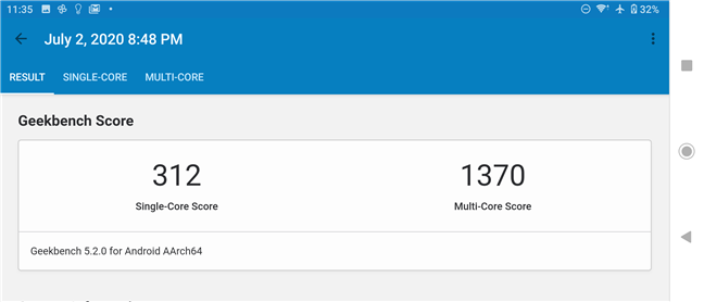 Sony Xperia 10 II: Rezultate benchmark în Geekbench 5