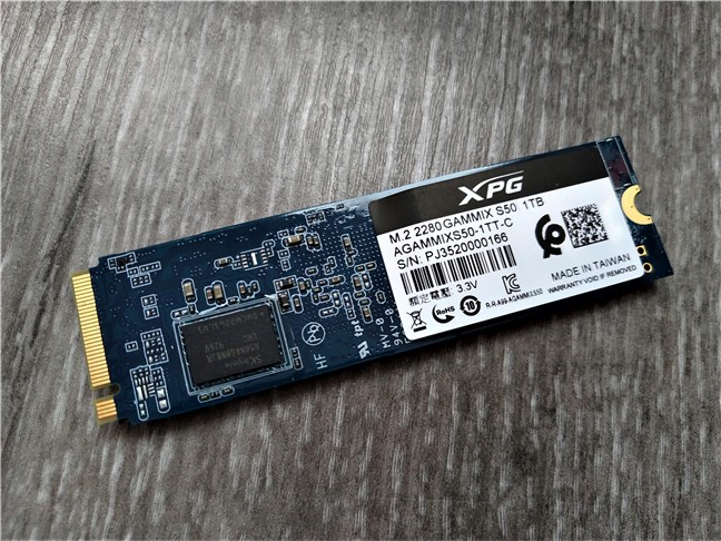 Spatele SSD-ului ADATA XPG Gammix S50