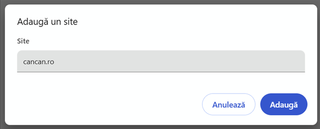 Introdu adresa URL È™i apasÄƒ pe AdaugÄƒ