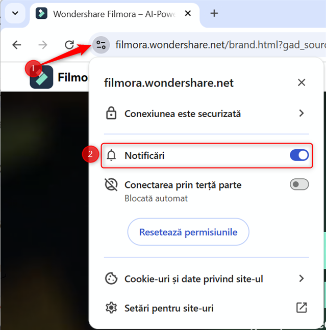Meniul acesta Ã®È›i permite sÄƒ blochezi notificÄƒrile