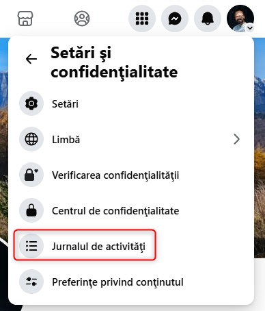 Acceseaz&Auml; Jurnalul de activit&Auml;&Egrave;i