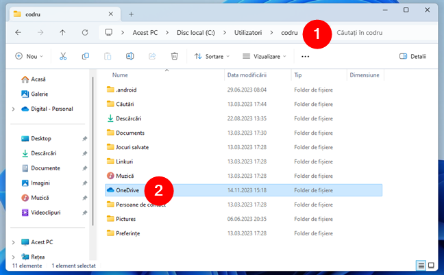 Folderele standard ale unui utilizator Ã®n Windows