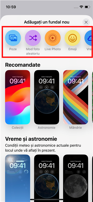 Sursele imaginilor pentru fundalul iPhone-ului