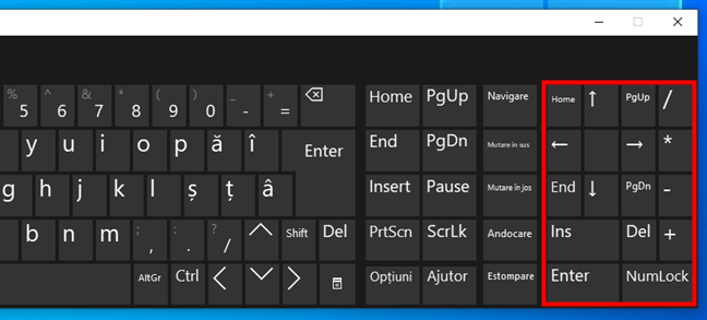 Butoane speciale pe Tastatura vizualÄƒ din Windows