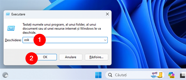 Comanda pentru a afiÈ™a tastatura vizualÄƒ pe ecran Ã®n Windows 11