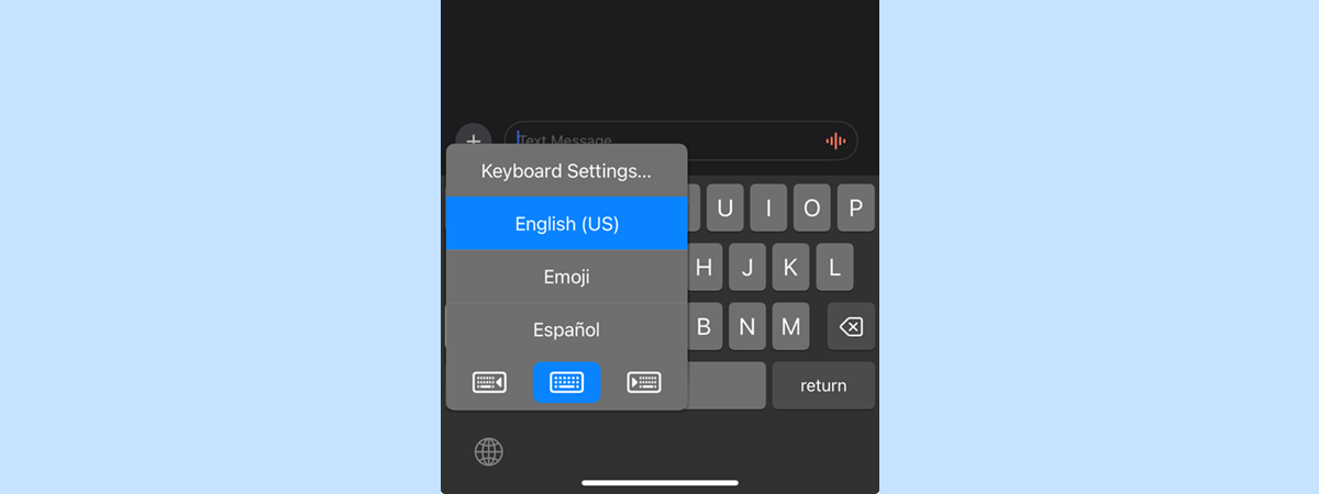 Limbă tastatură iPhone