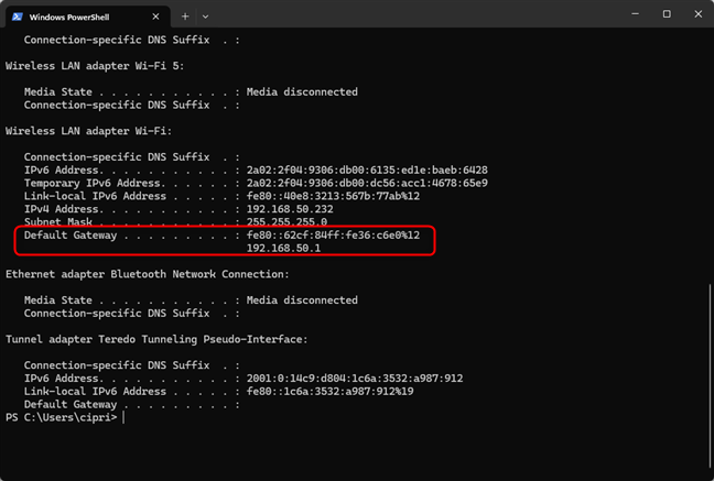 &Egrave;i comanda IPCONFIG poate fi de folos