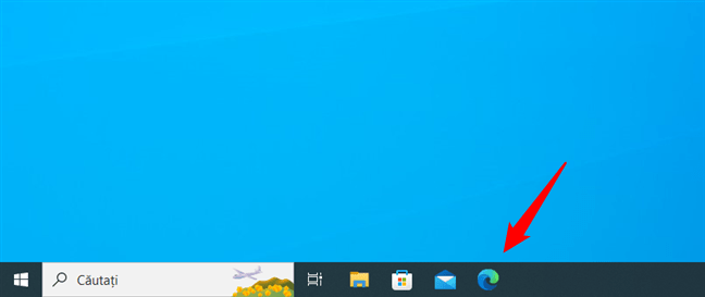 ScurtÄtura Microsoft Edge din bara de activitÄÈi în Windows 10