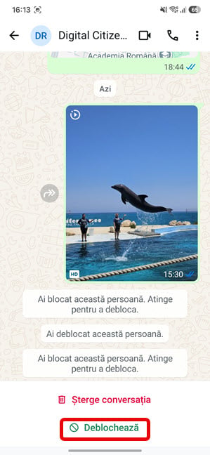 Deblocheaz&Auml; pe cineva pe WhatsApp