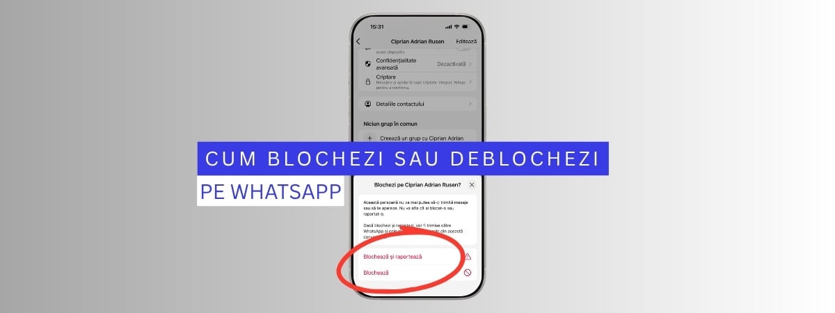 Cum blochezi sau deblochezi pe cineva pe WhatsApp