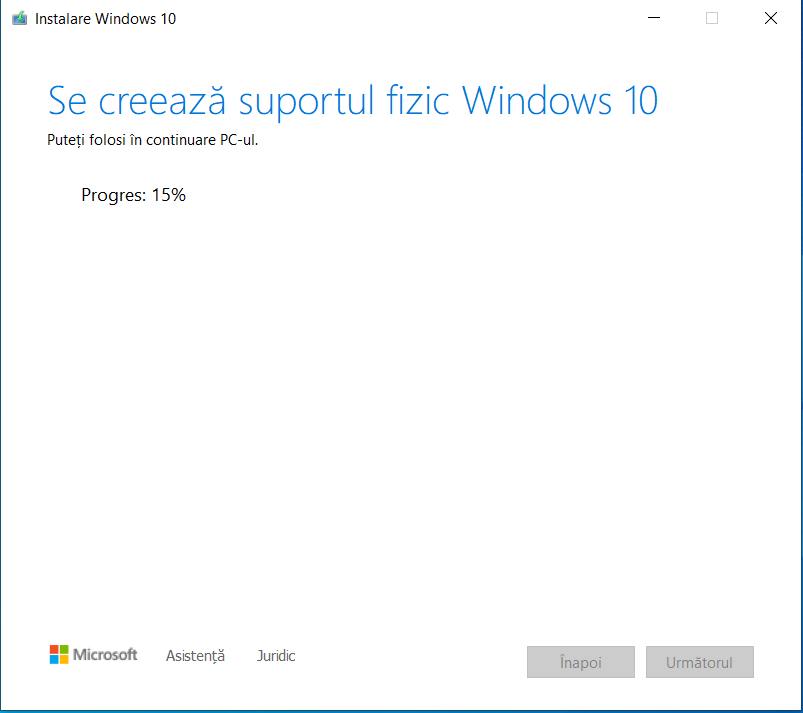 Media Creation Tool creeazÄƒ fiÈ™ierul ISO pentru Windows 10