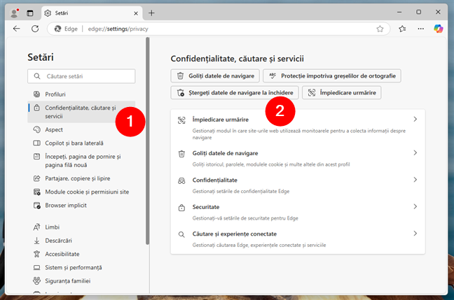 ÈtergeÈi datele de navigare la închidere