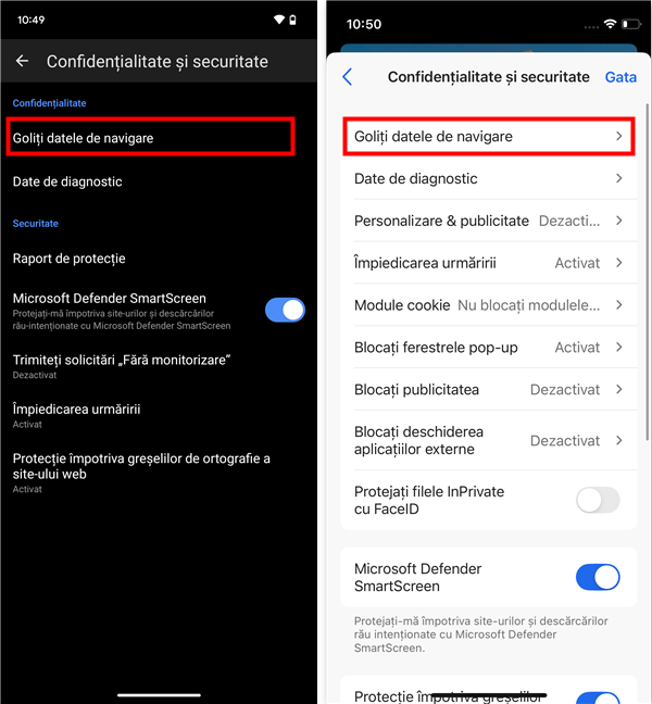 ApasÄ pe GoliÈi datele de navigare